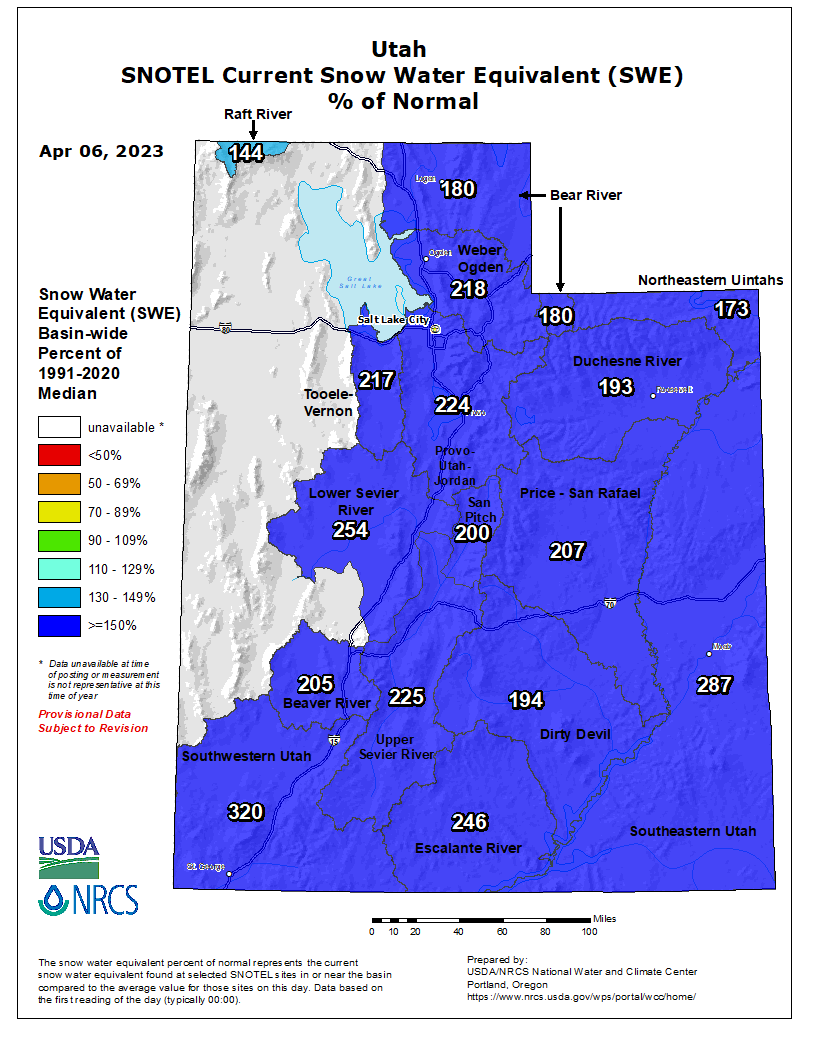 Utah snowpack 2023